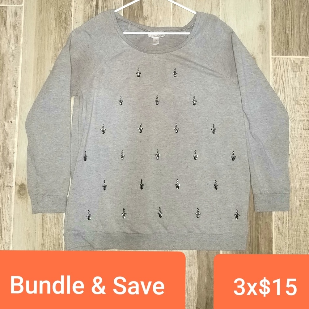 Embellished maternity sweater